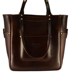 The Leather Shop - Moose Brand ADJUSTABLE TOTE - Brown